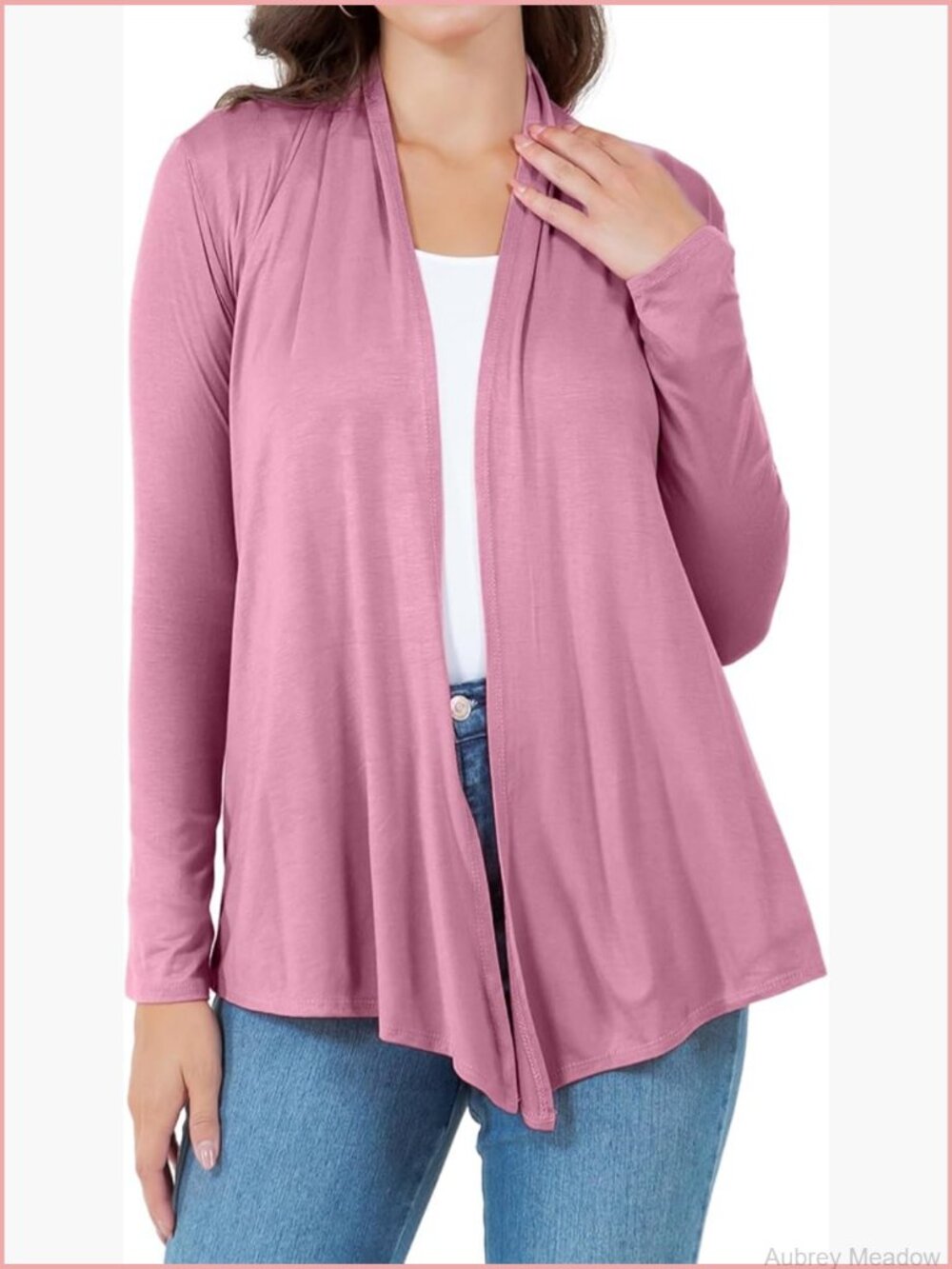 Long Sleeve Cardigan, Thin Flowy Rayon Sweater Lightweight Cardigan